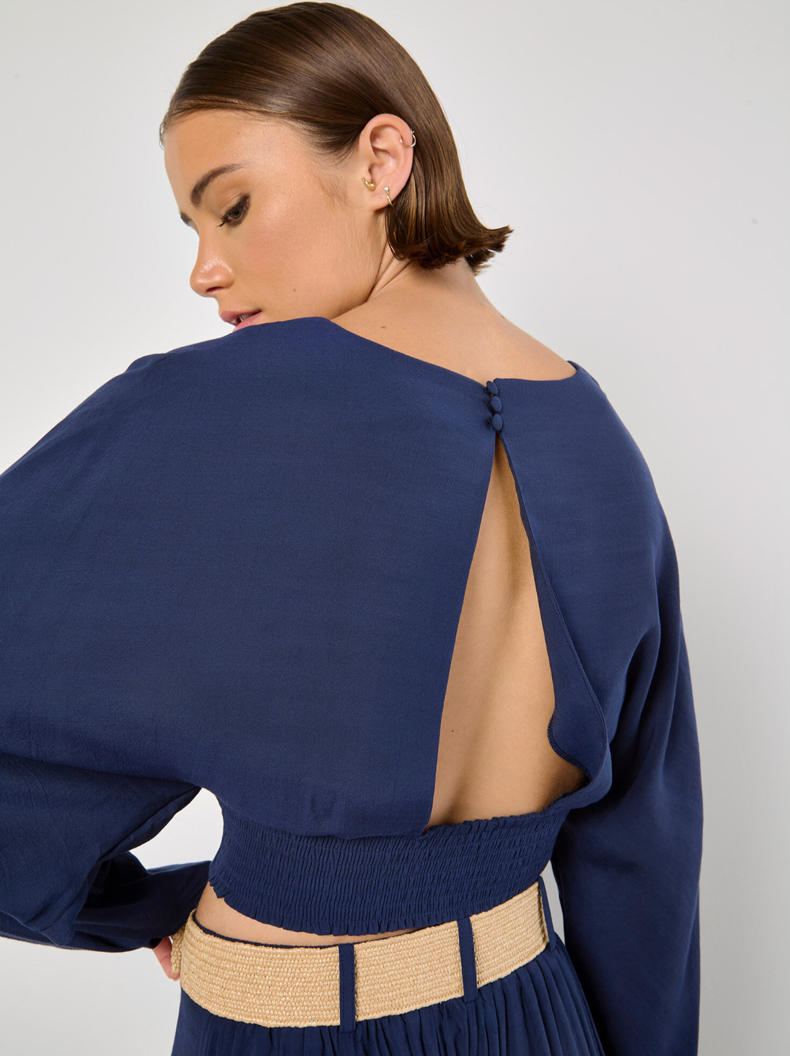 Split Back Crop Top
