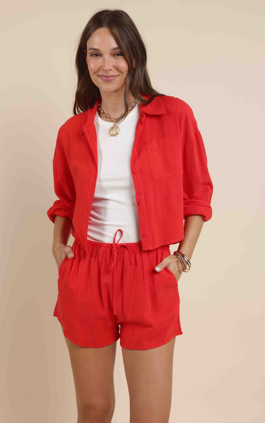 Sugarloaf Loose Button Up Shirt