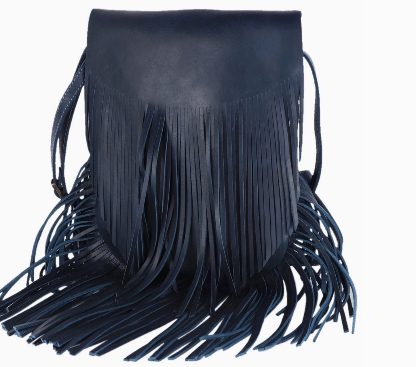 Crossbody Genuine Leather Bag Western Bag ( Navy)