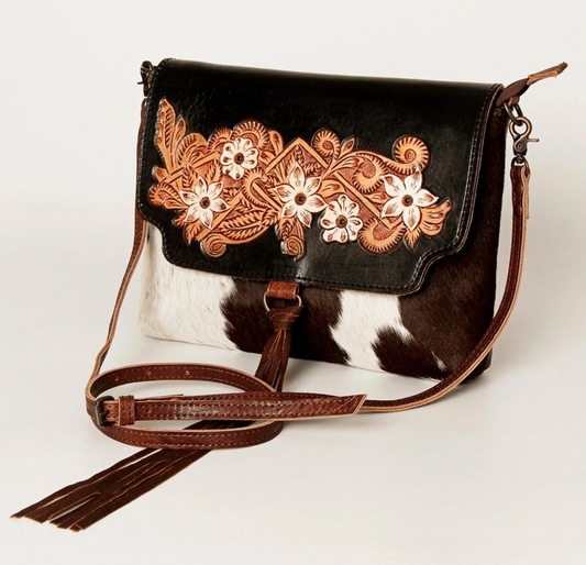CrossBody Hair On Geniun Western Leather Bag