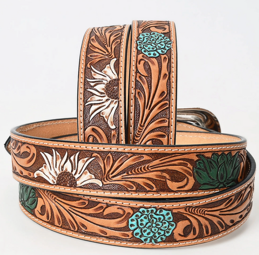 Embossed Leather Belt