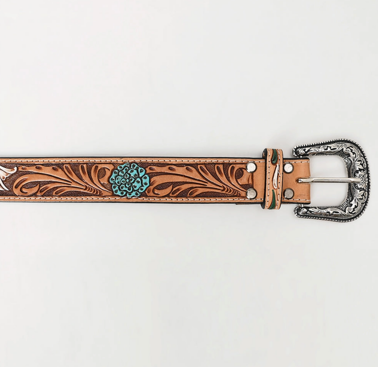 Embossed Leather Belt