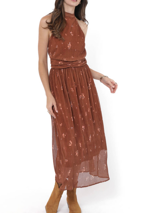 Last Dance Tieback Midi Dress