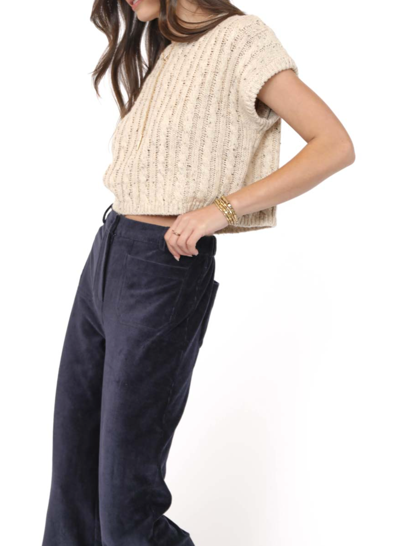 Effortless Cable Knit Sweater Tank
