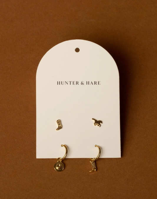 Sadie Western Earrings Set of 4