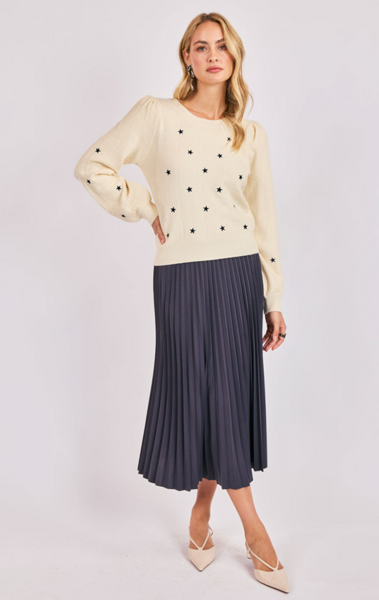Twinkle Star Embroidered Sweater