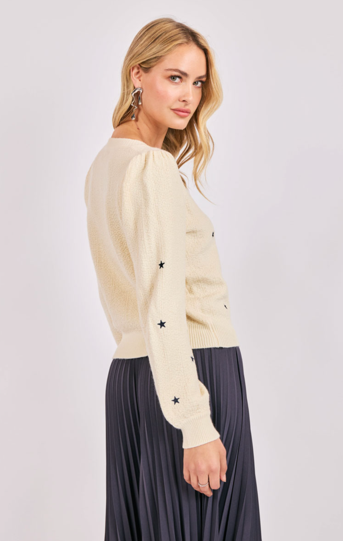 Twinkle Star Embroidered Sweater