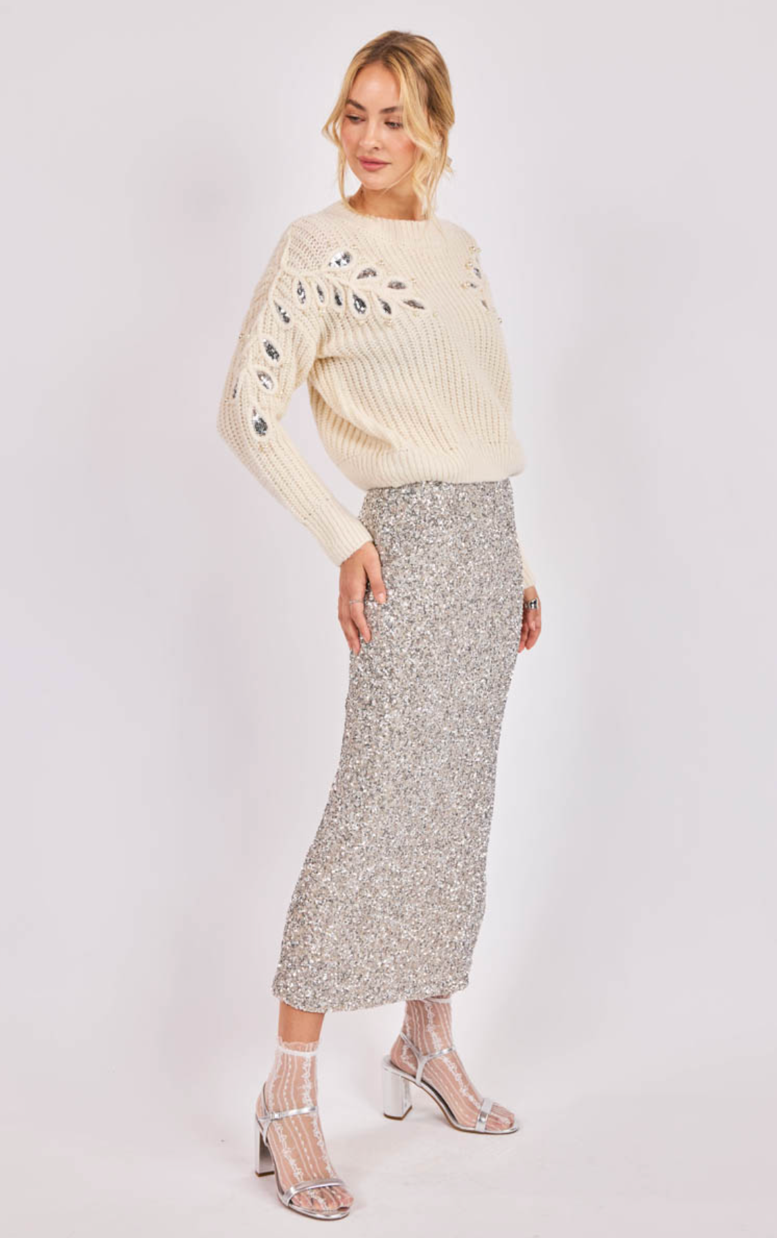 Monroe Leaf Cutout Sweater