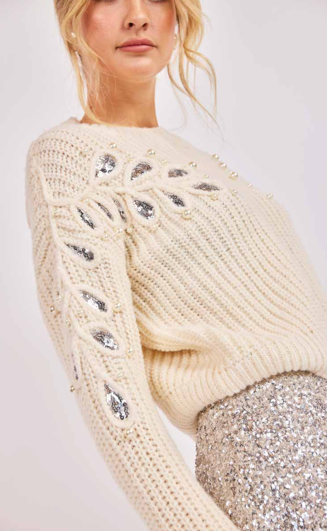 Monroe Leaf Cutout Sweater