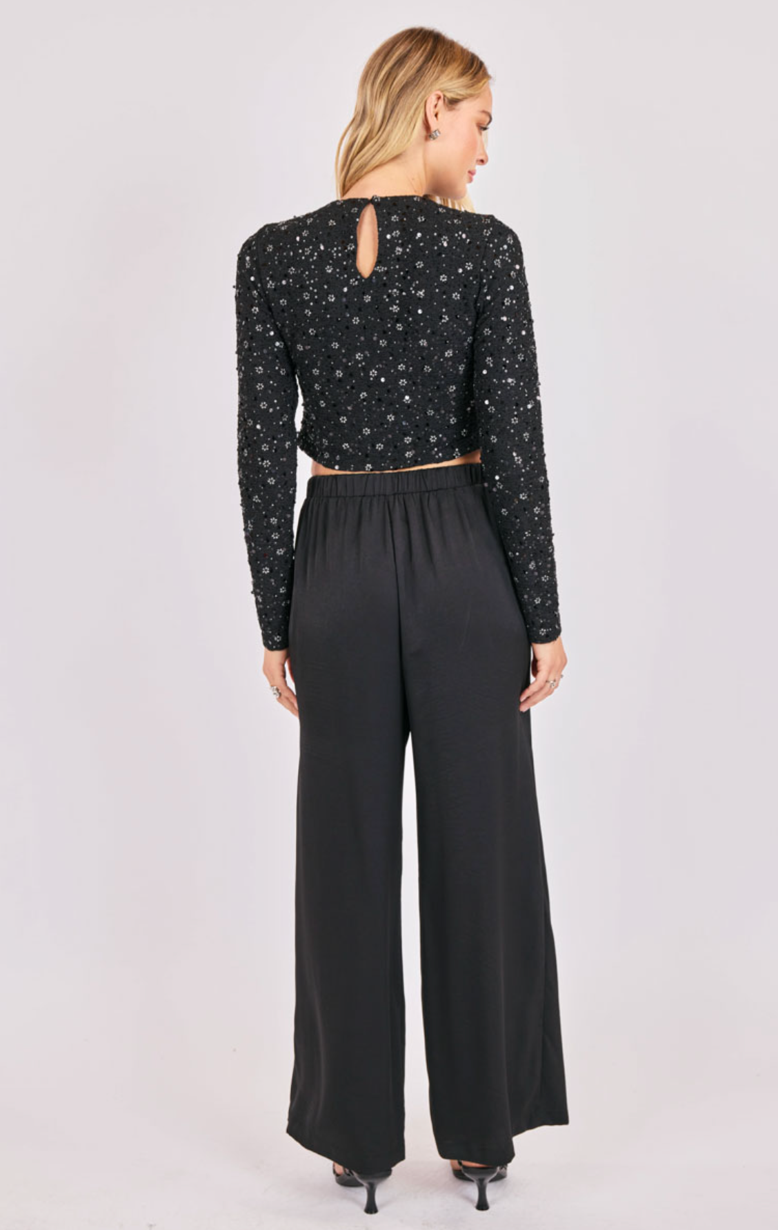 Romy Satin Pleated Pants
