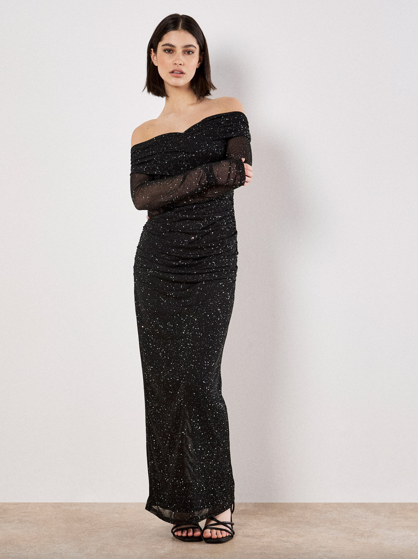 Sparkle Mesh Maxi dress