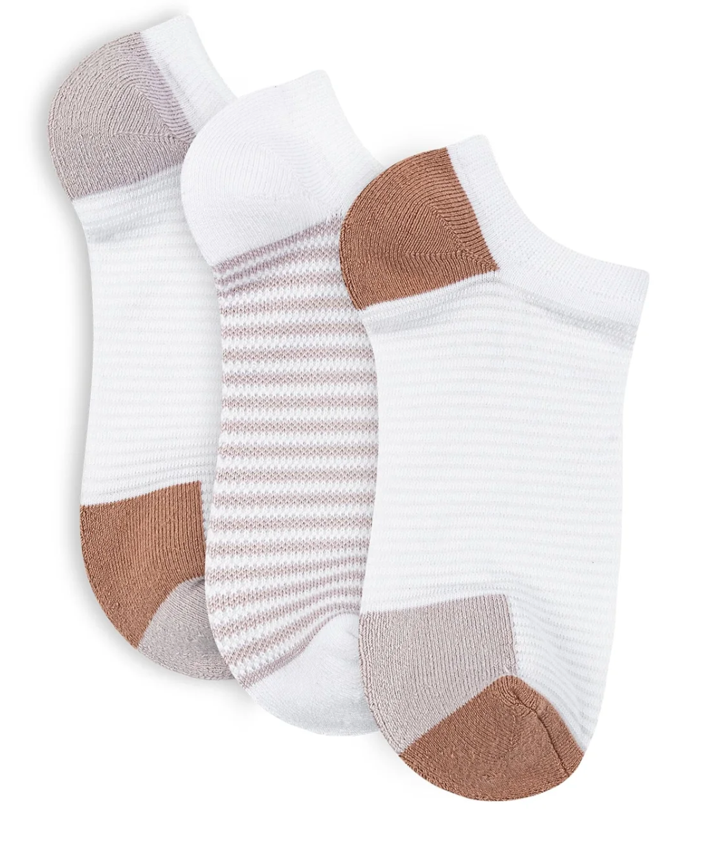 Powder Runner Ribbed No Show Sock - 3 Pack