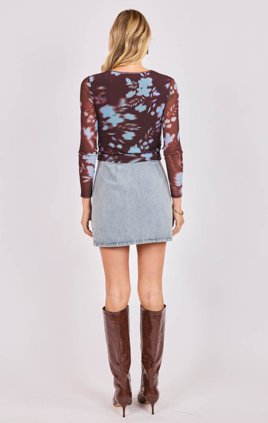 Urban Siren Mesh Top (Brown/Blue)