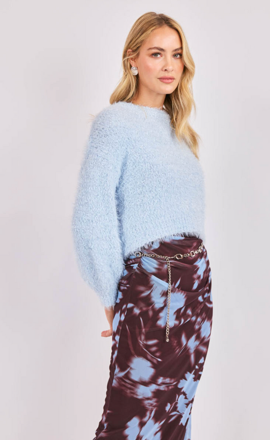 Electric Pulse Fuzzy Sweater (Sky)