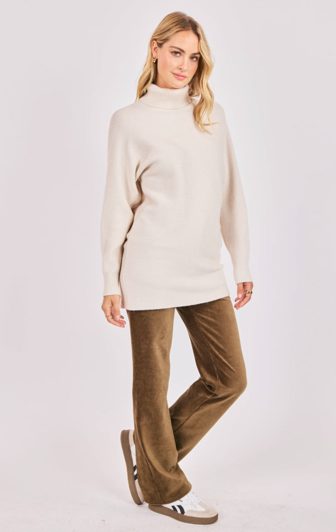 Anya Turtleneck Tunic Length Sweater