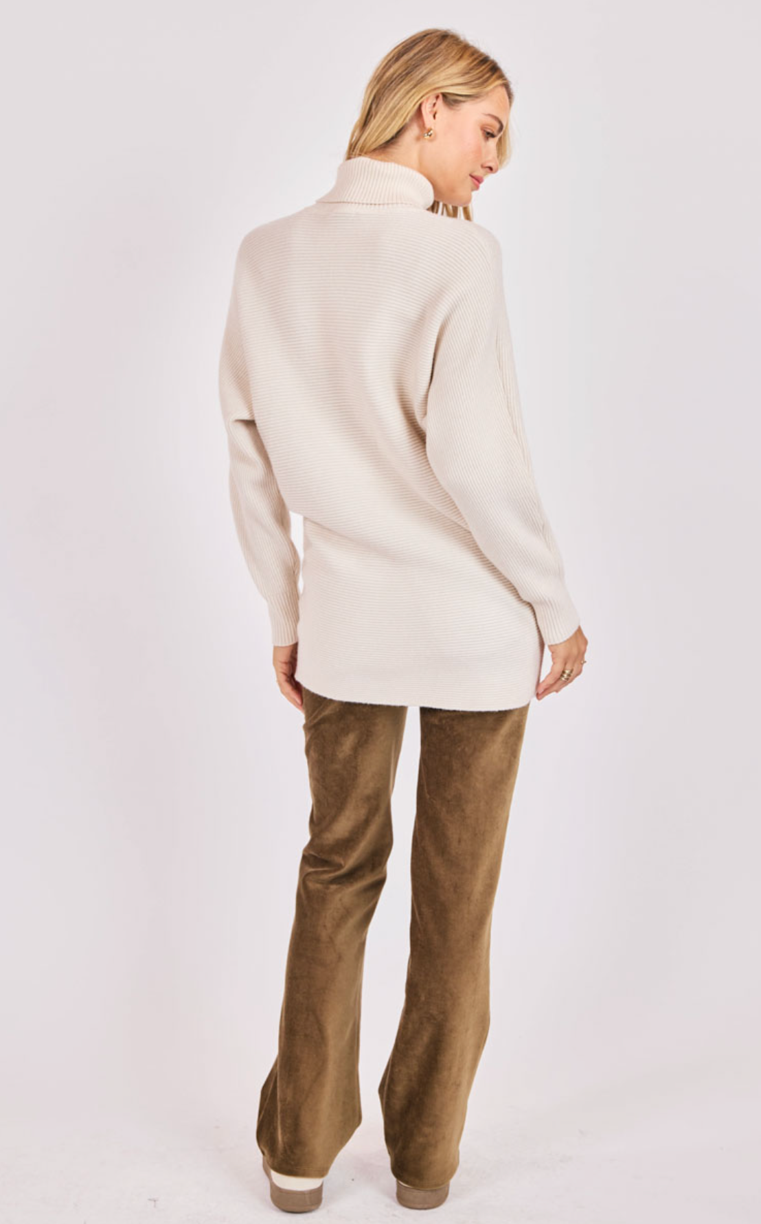 Anya Turtleneck Tunic Length Sweater