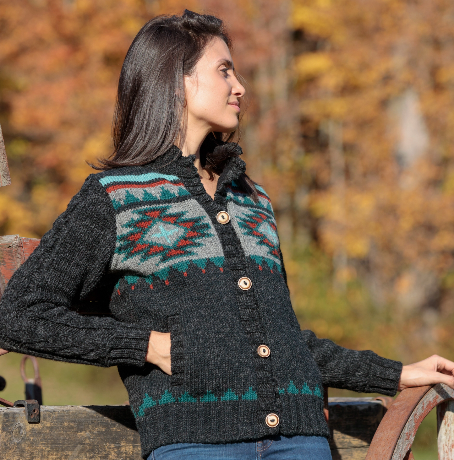 Brush Creek Wool Sweater – Western Knit Button Cardigan