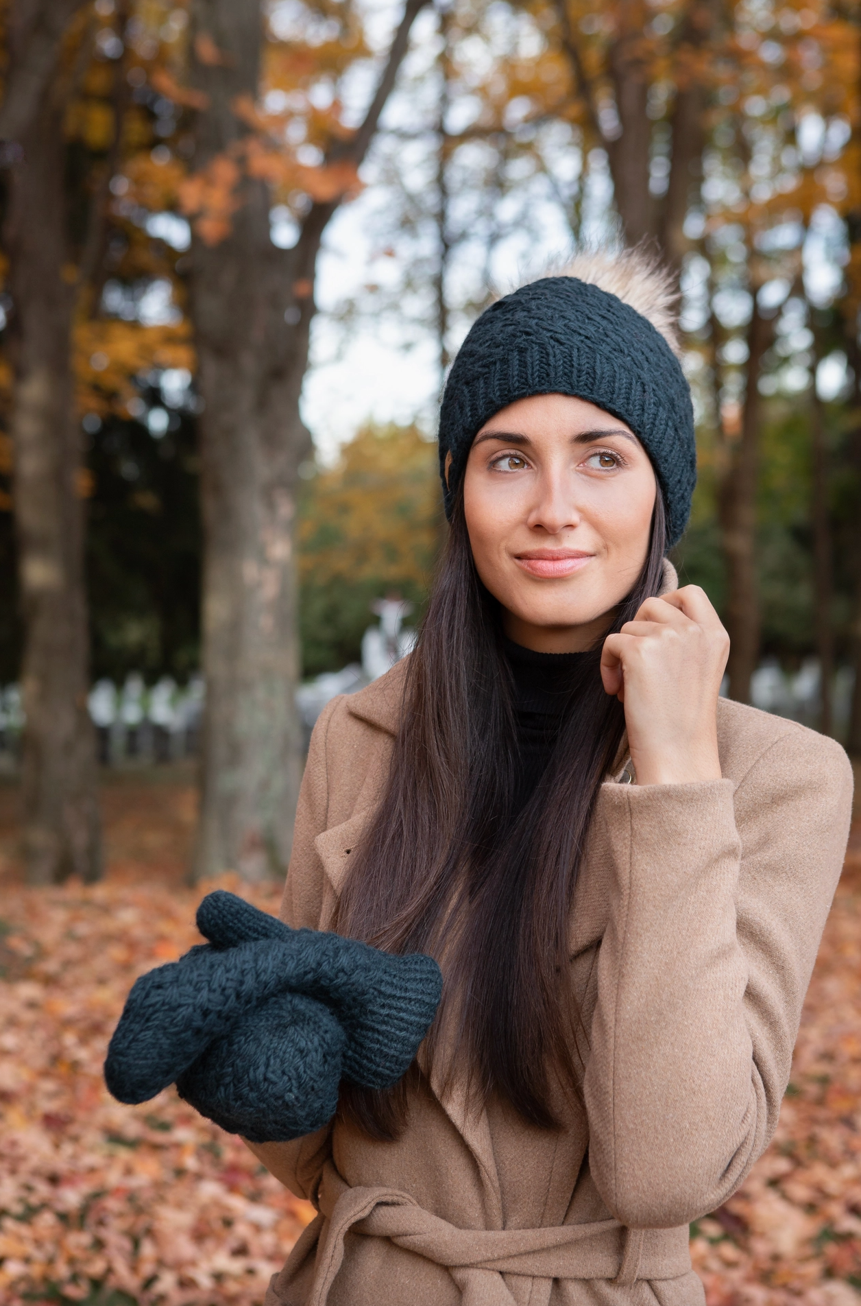 Palermo Wool Mittens with Textured Stitch