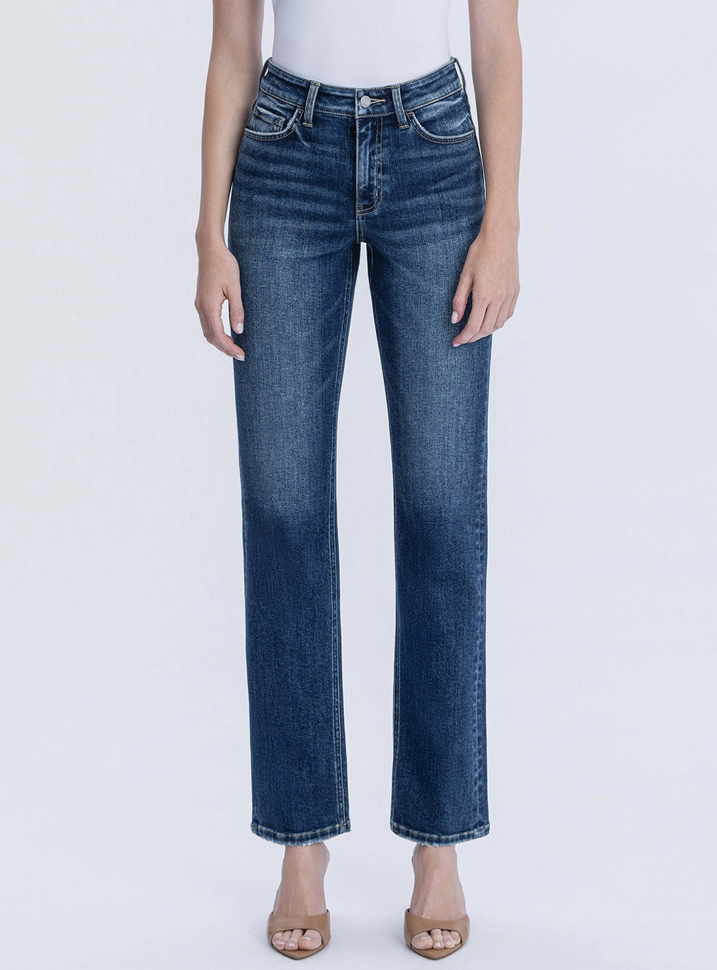 Victoria High Rise Straight Jeans (Celestial Glow)