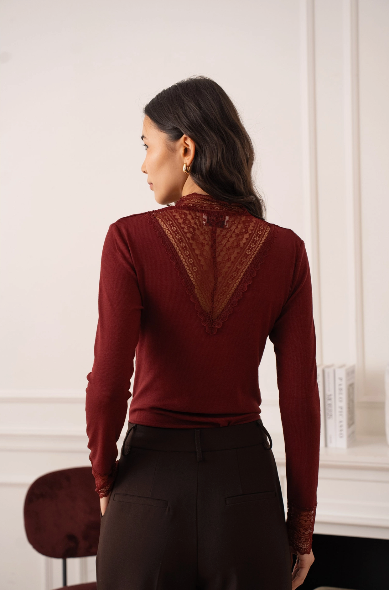 Louna Lace High-Neck Top
