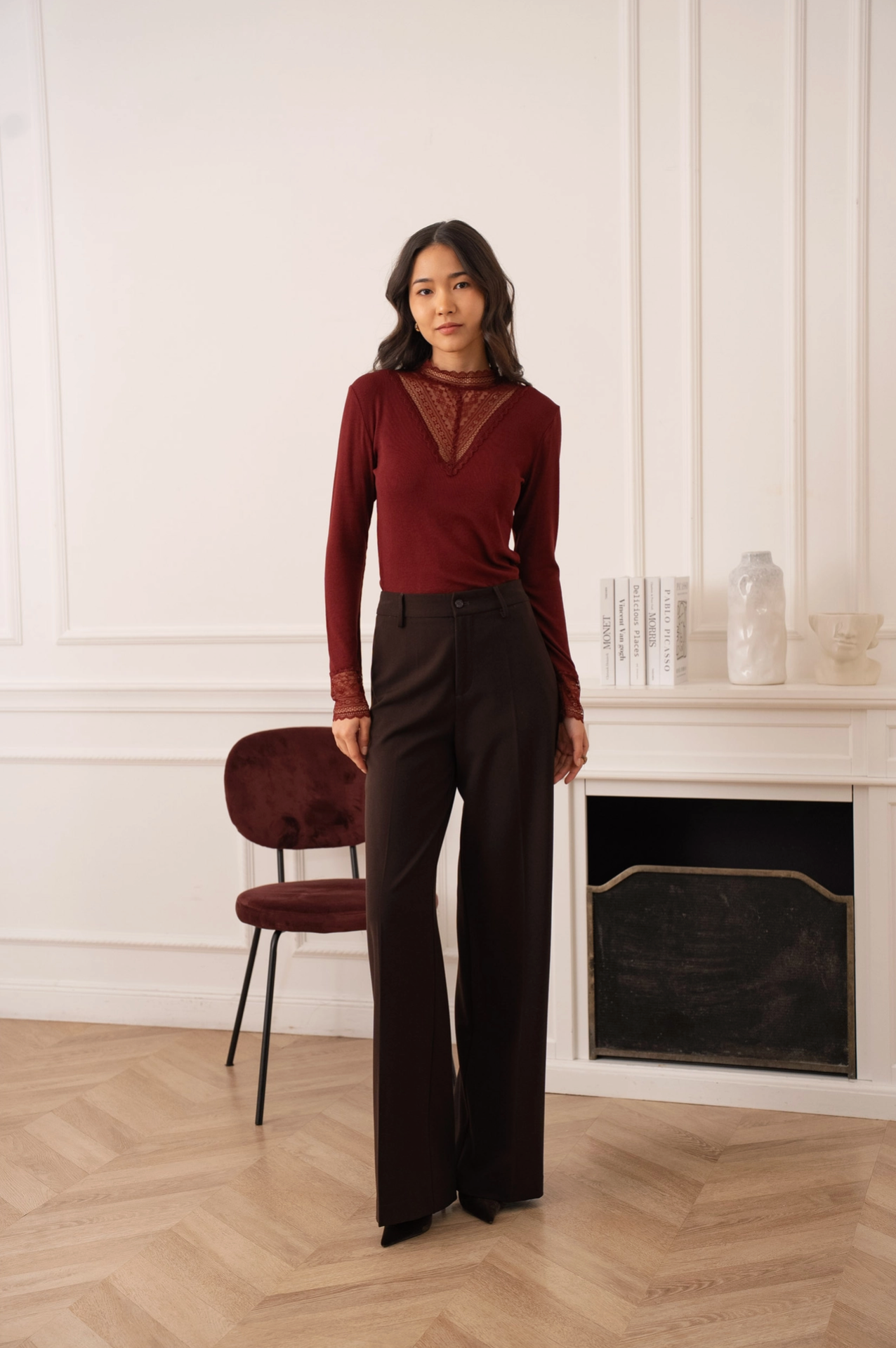 Louna Lace High-Neck Top