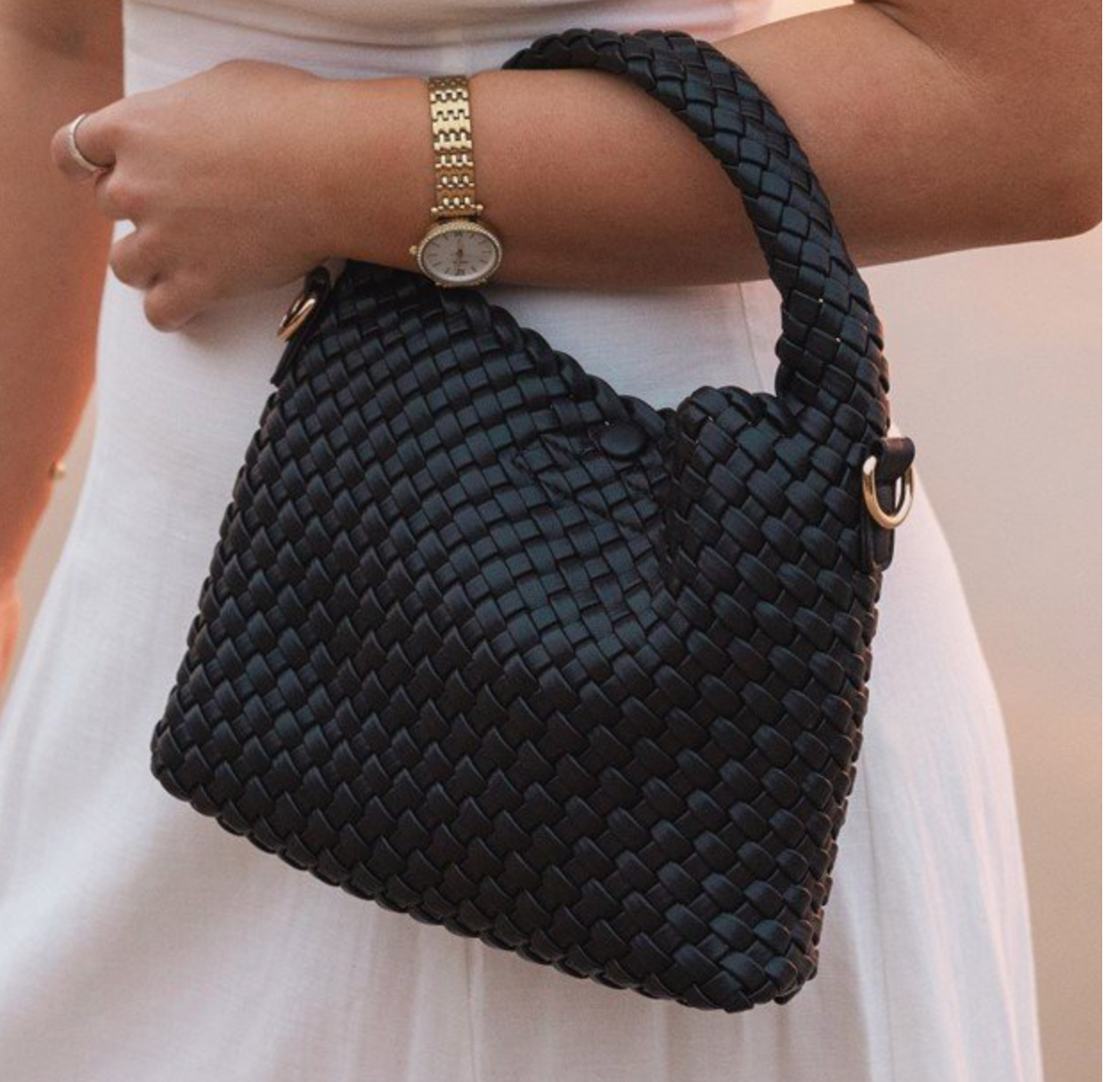 Gabby Mini Woven Crossbody Bag