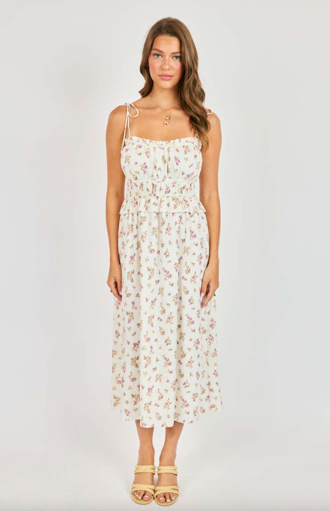 Bouquet Sweetheart Midi Dress