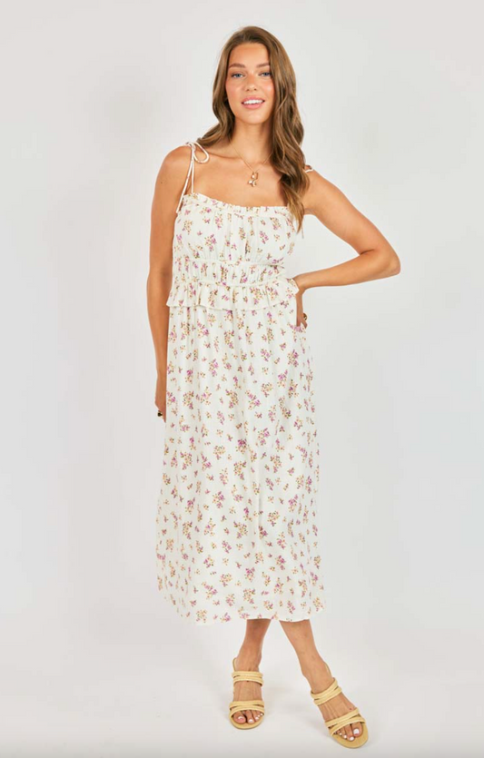 Bouquet Sweetheart Midi Dress