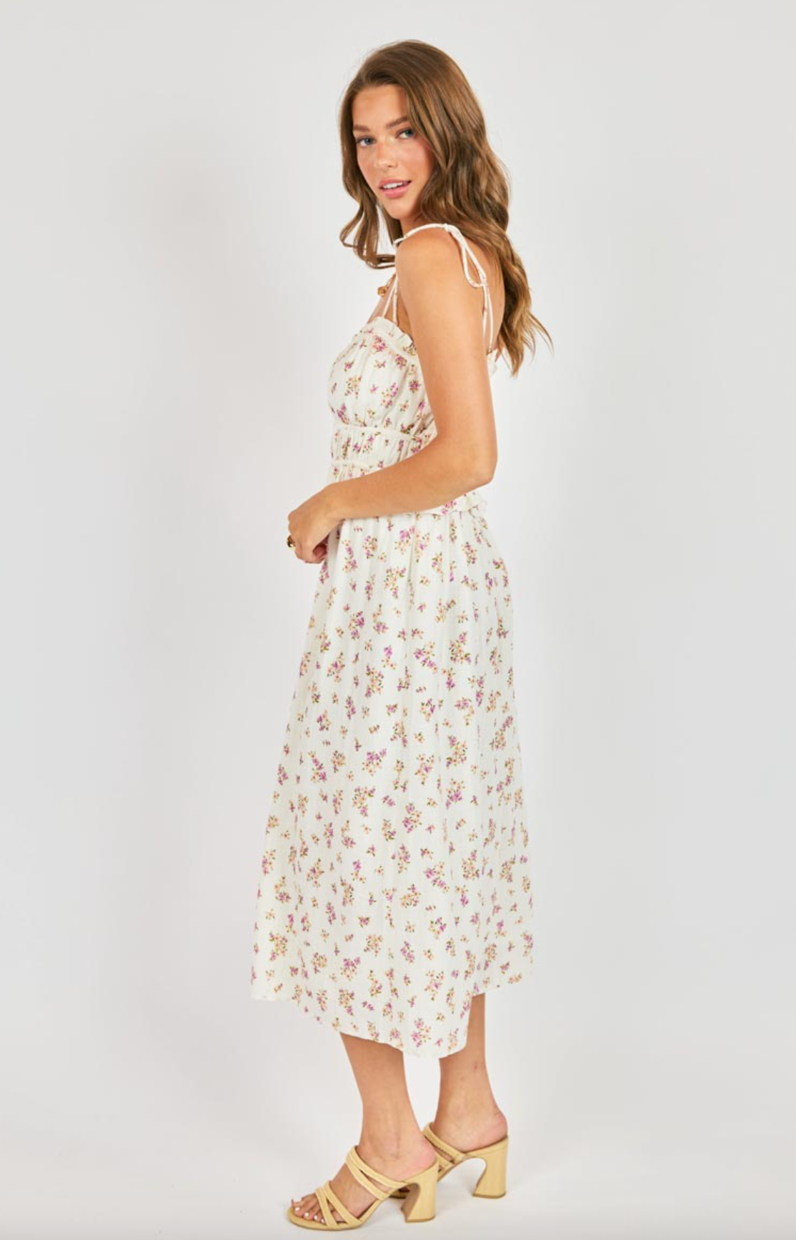 Bouquet Sweetheart Midi Dress