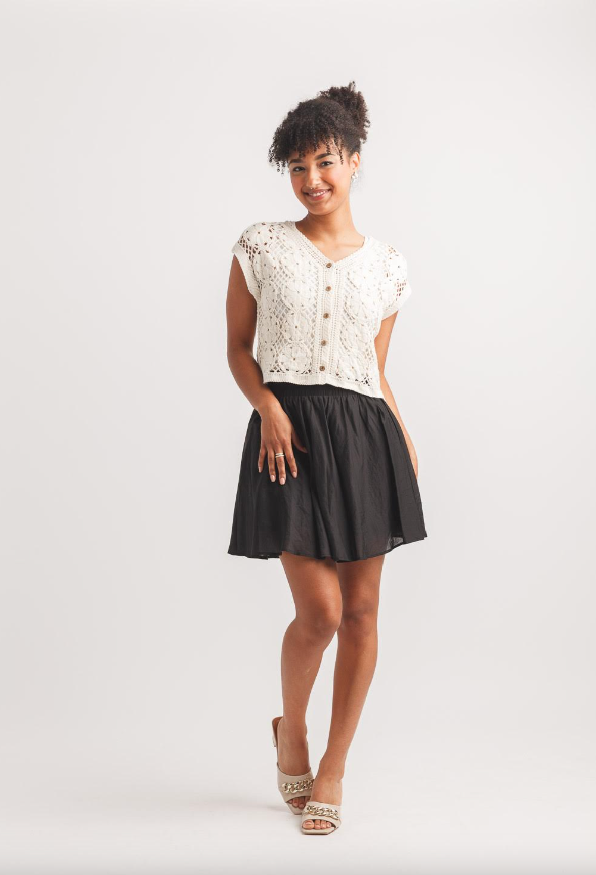 Soutache Button Top