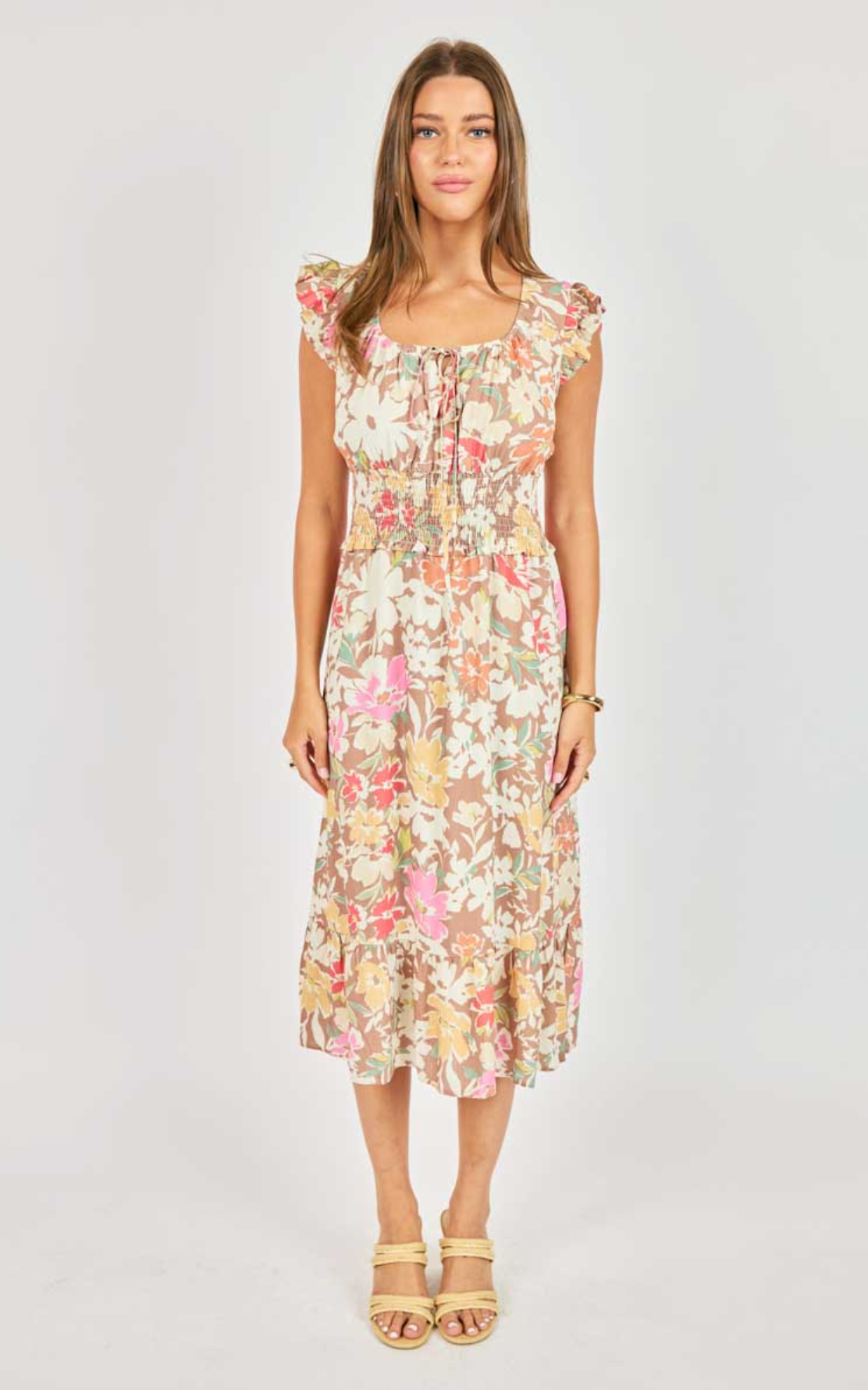 Floral Dunes Midi Dress