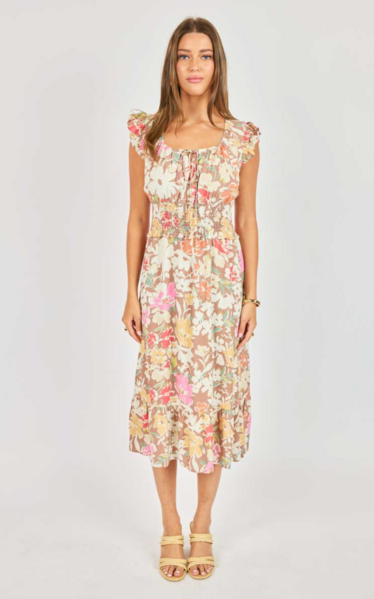 Floral Dunes Midi Dress