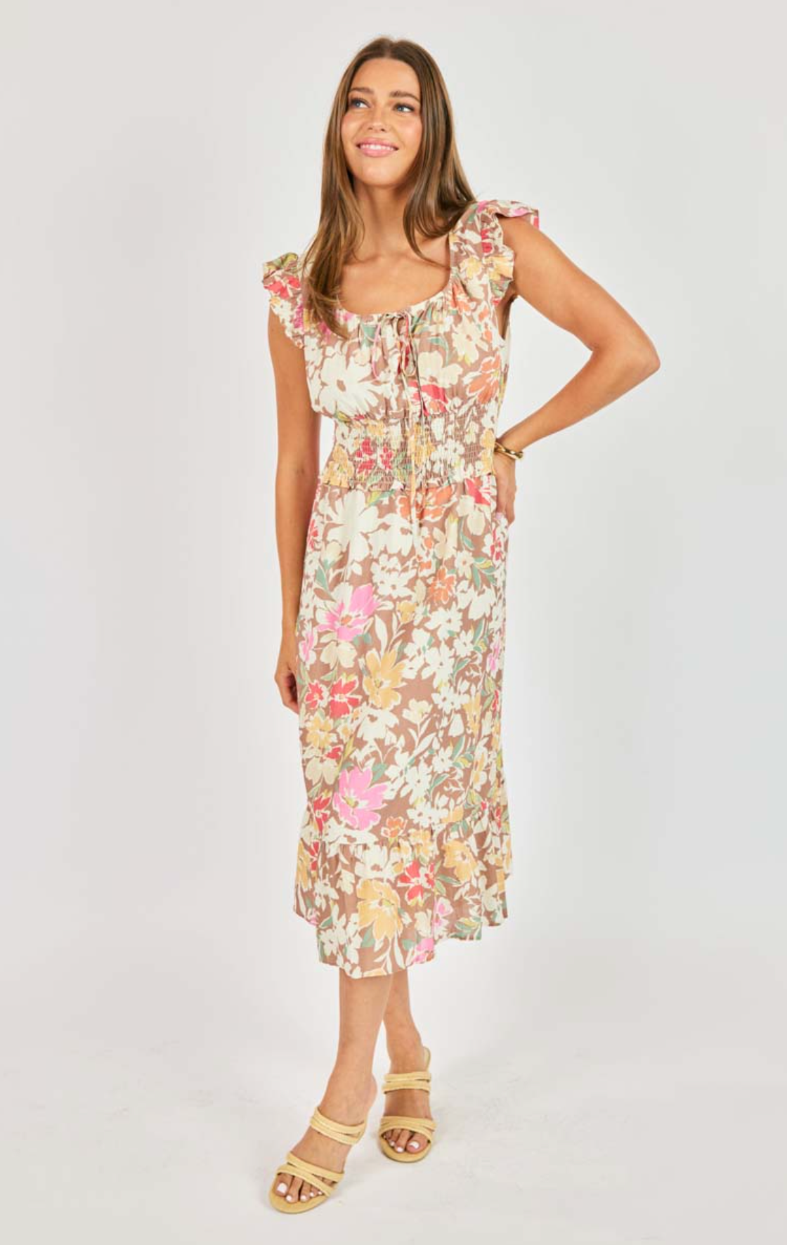 Floral Dunes Midi Dress