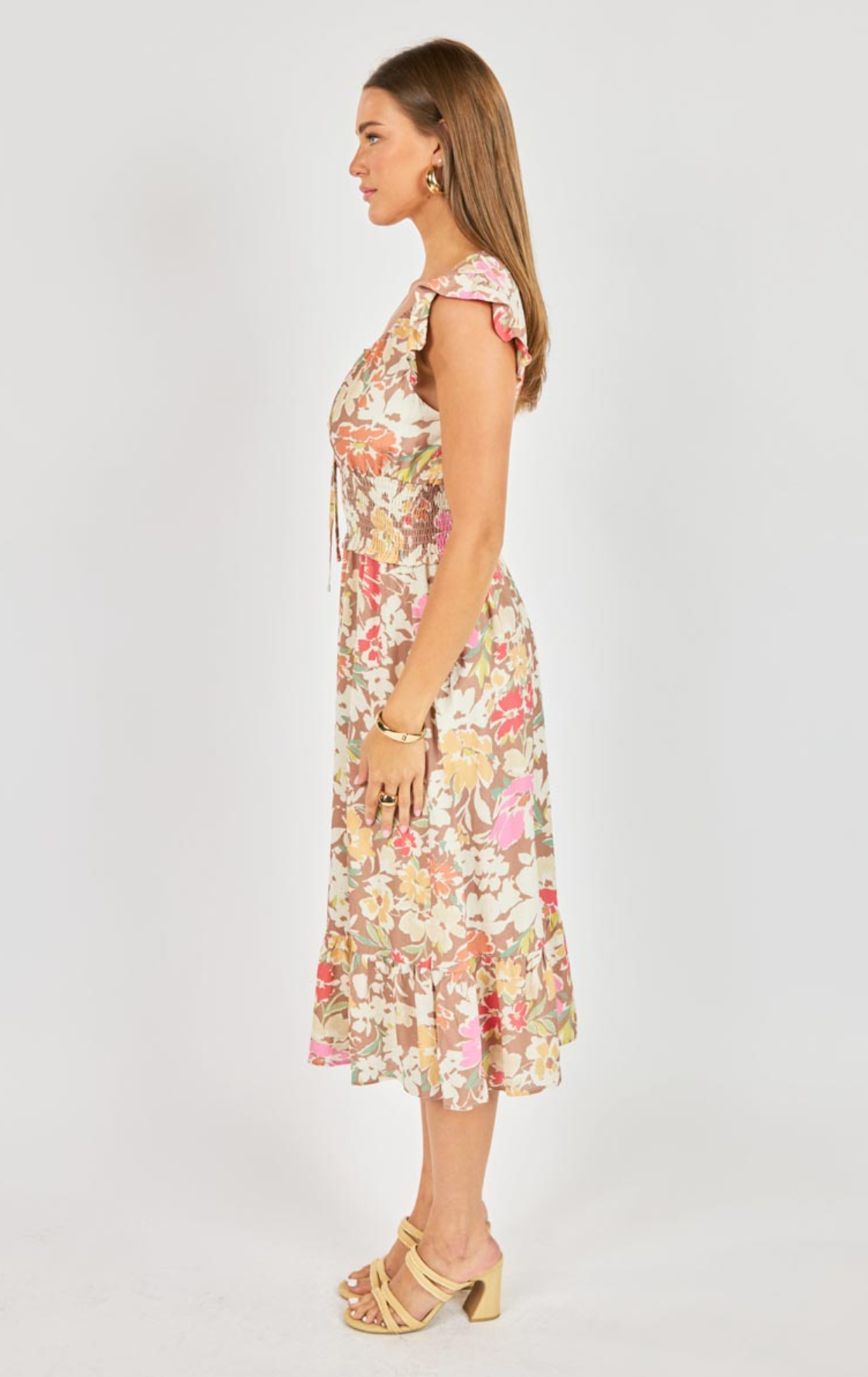 Floral Dunes Midi Dress