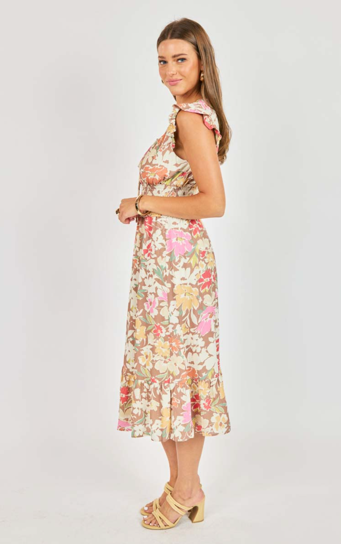 Floral Dunes Midi Dress