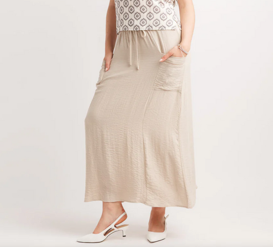 Cargo Style Maxi Skirt