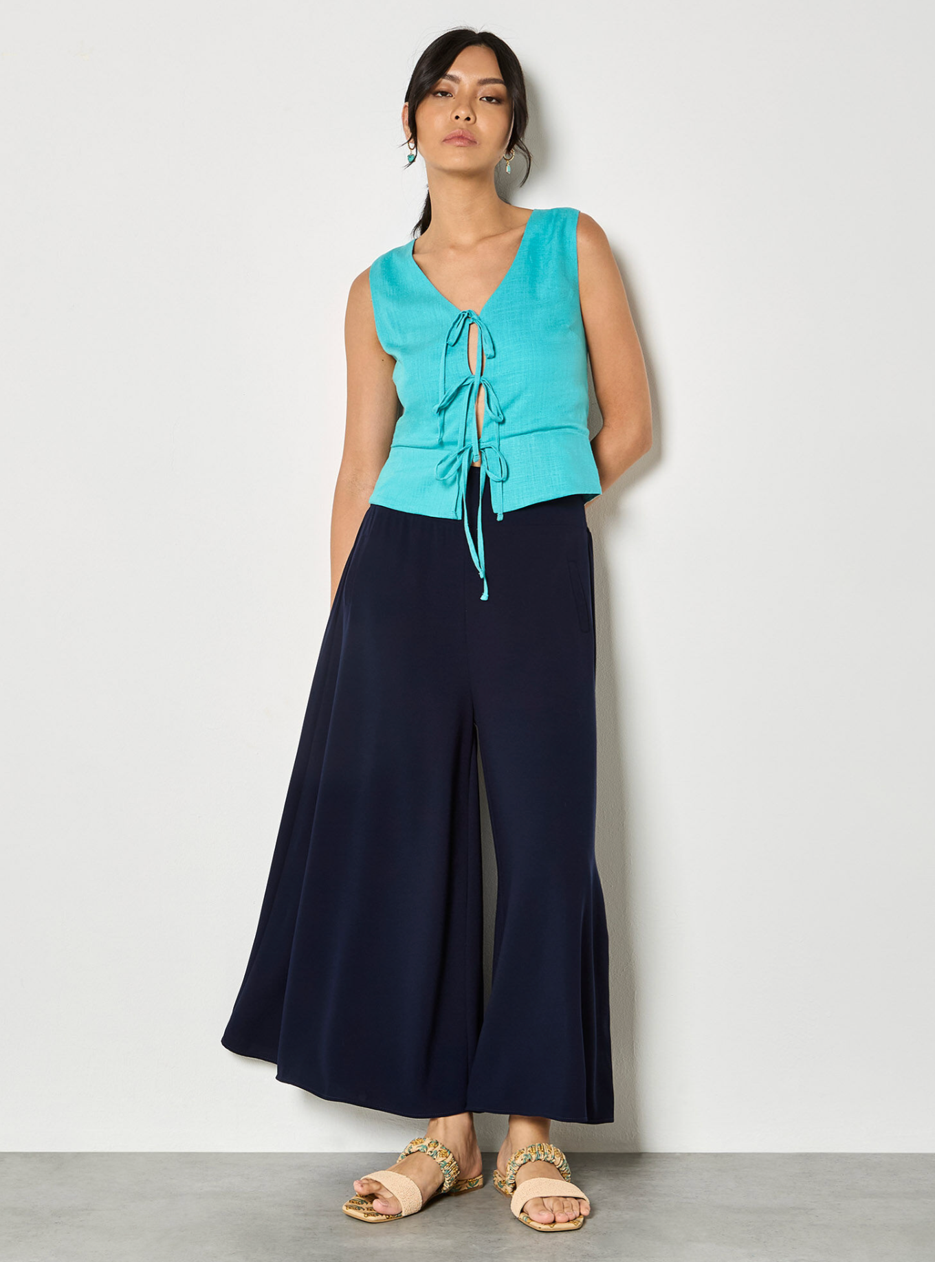 Fluid Wide-Leg Trousers