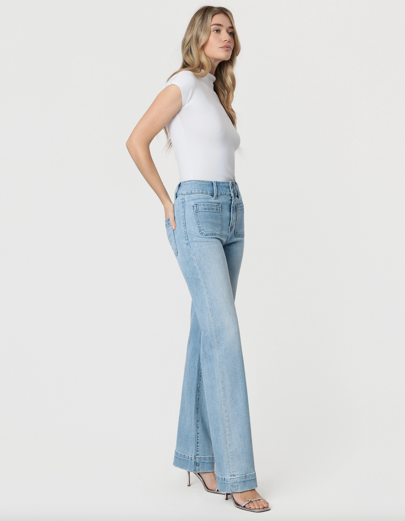 90'S Vintage Super High Rise Flare (Bang On Blue)