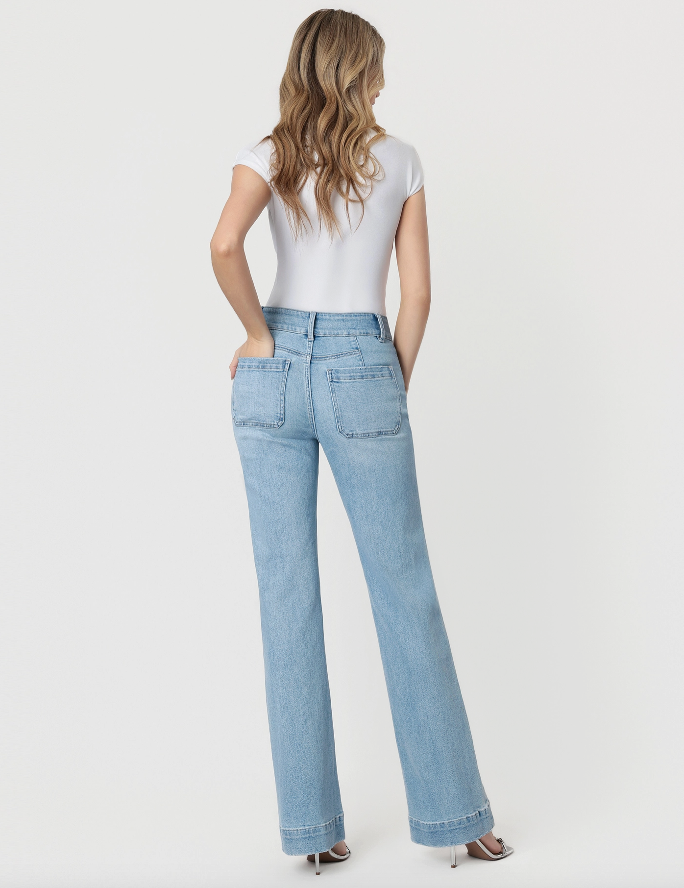 90'S Vintage Super High Rise Flare (Bang On Blue)