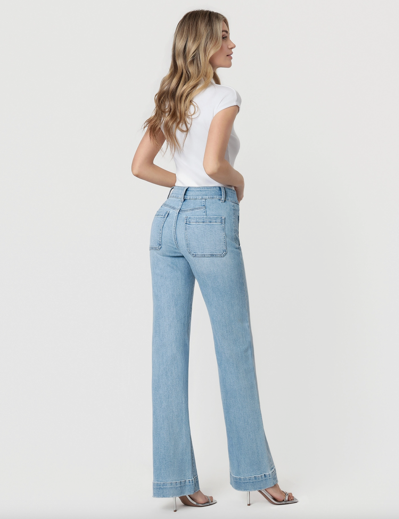 90'S Vintage Super High Rise Flare (Bang On Blue)
