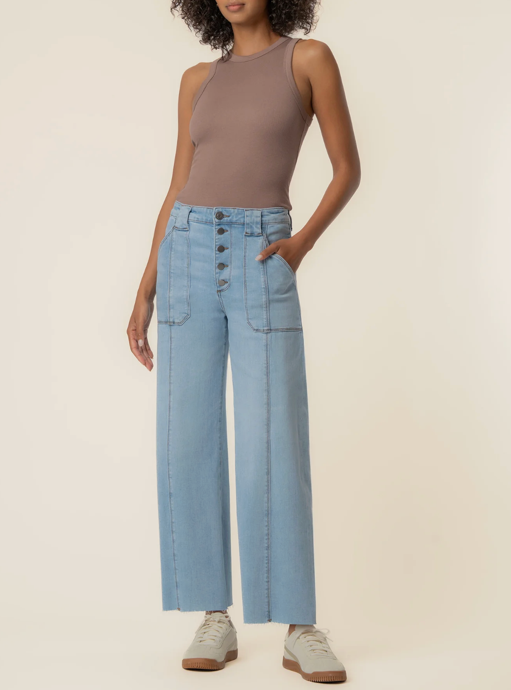 Meg High Rise Wide Leg Patch
