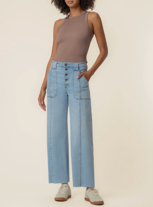 Meg High Rise Wide Leg Patch