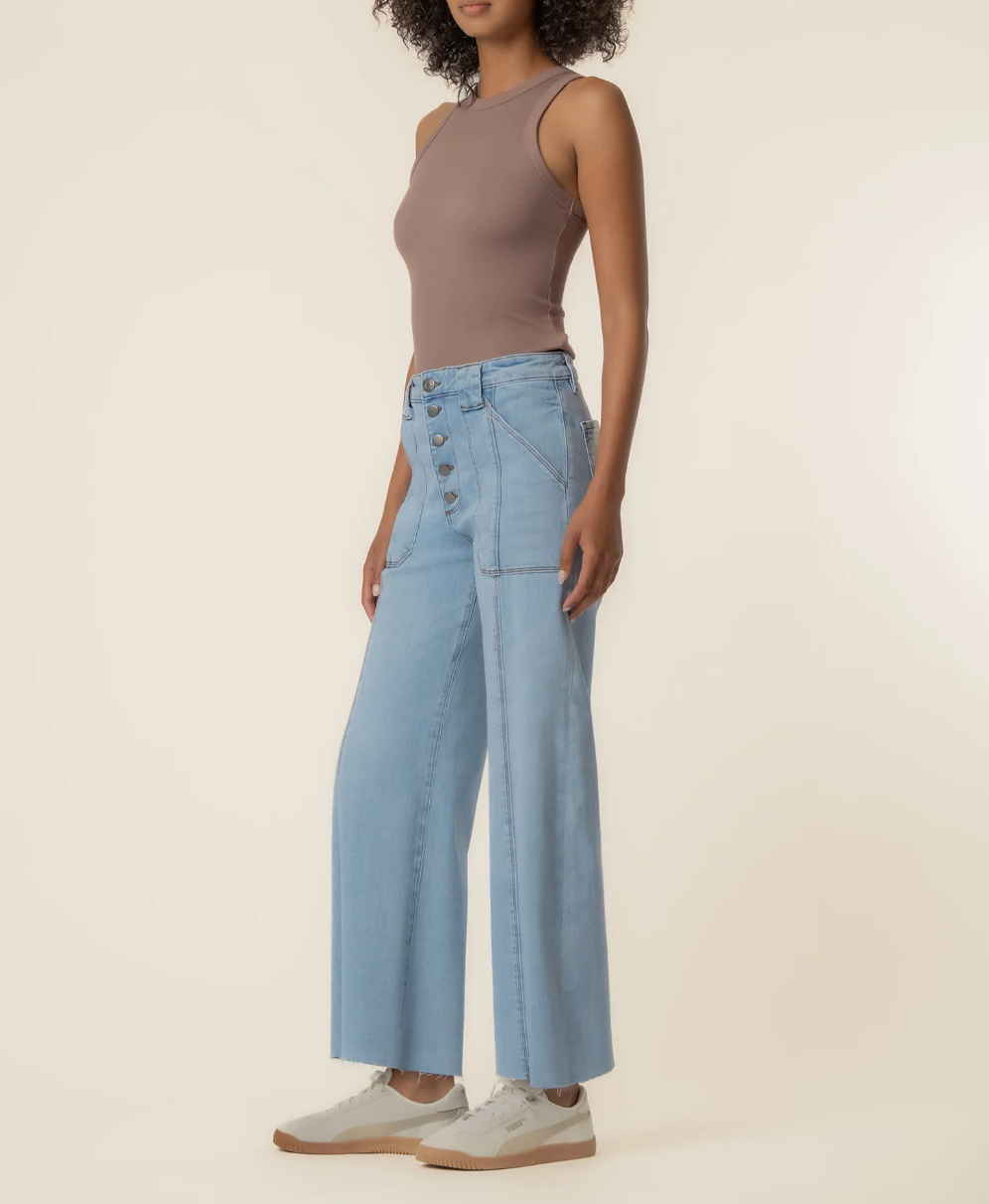 Meg High Rise Wide Leg Patch