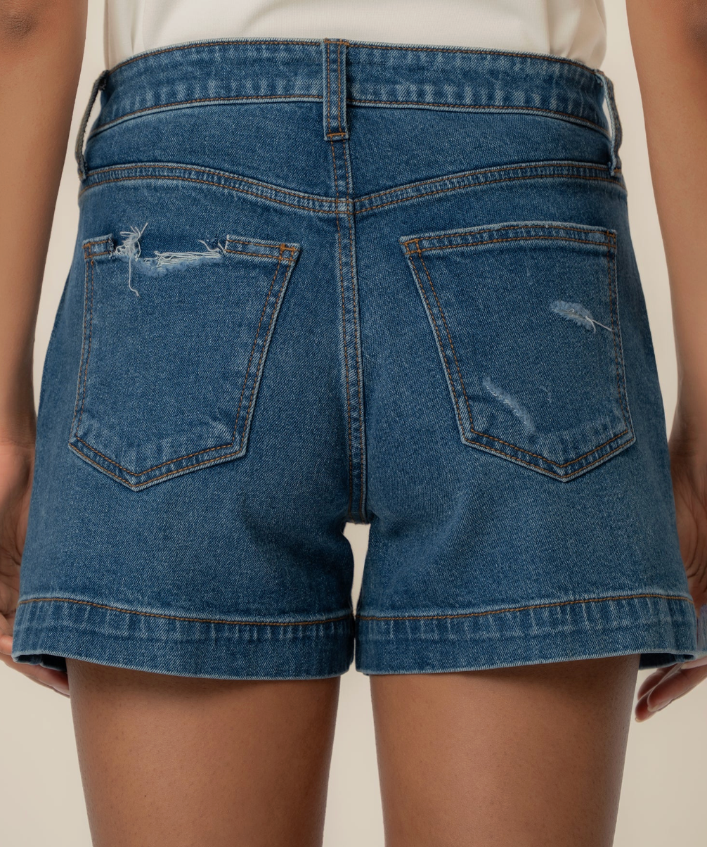 Jane High Rise Short in True Wash