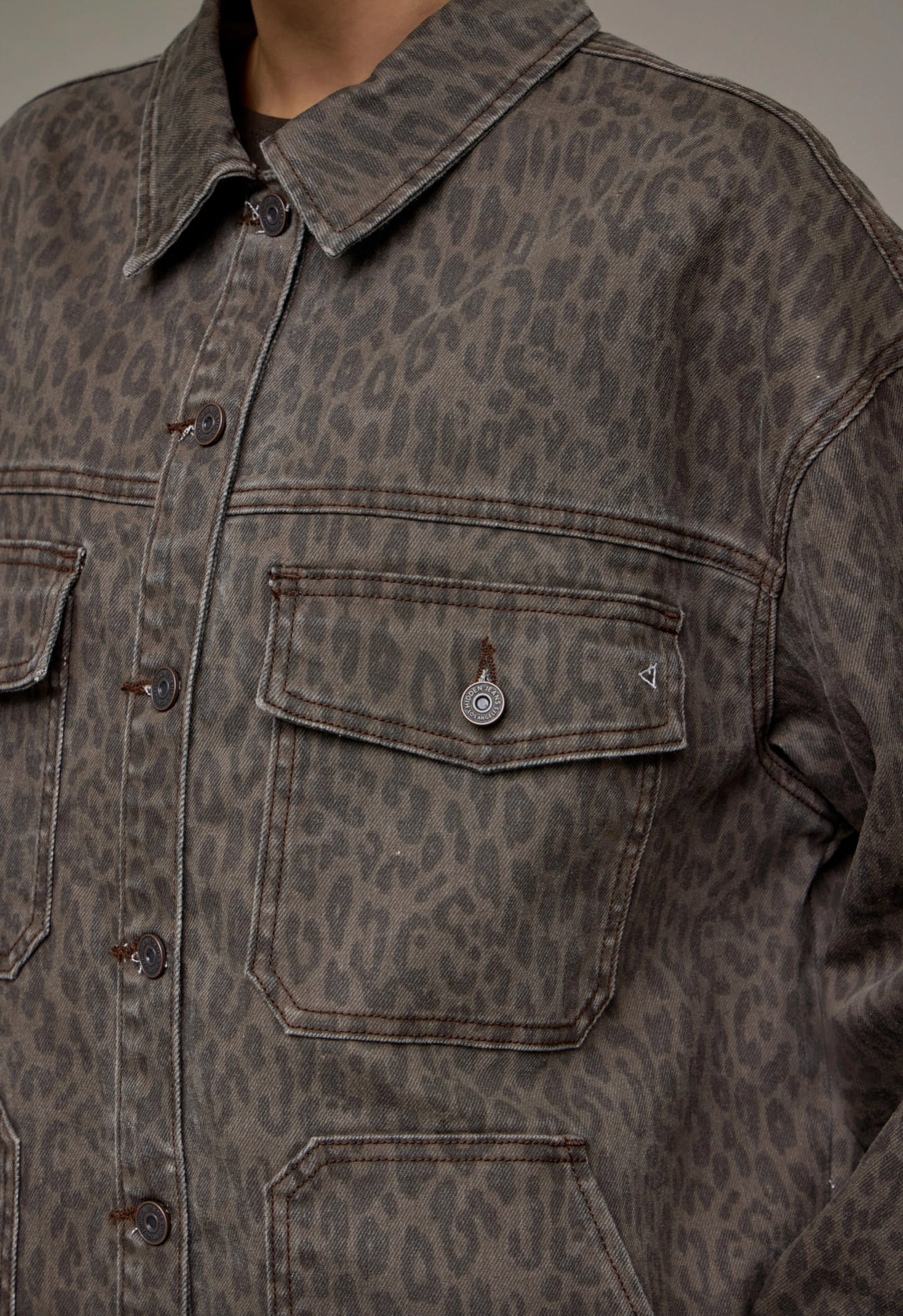 Cheetah Print Denim Jacket