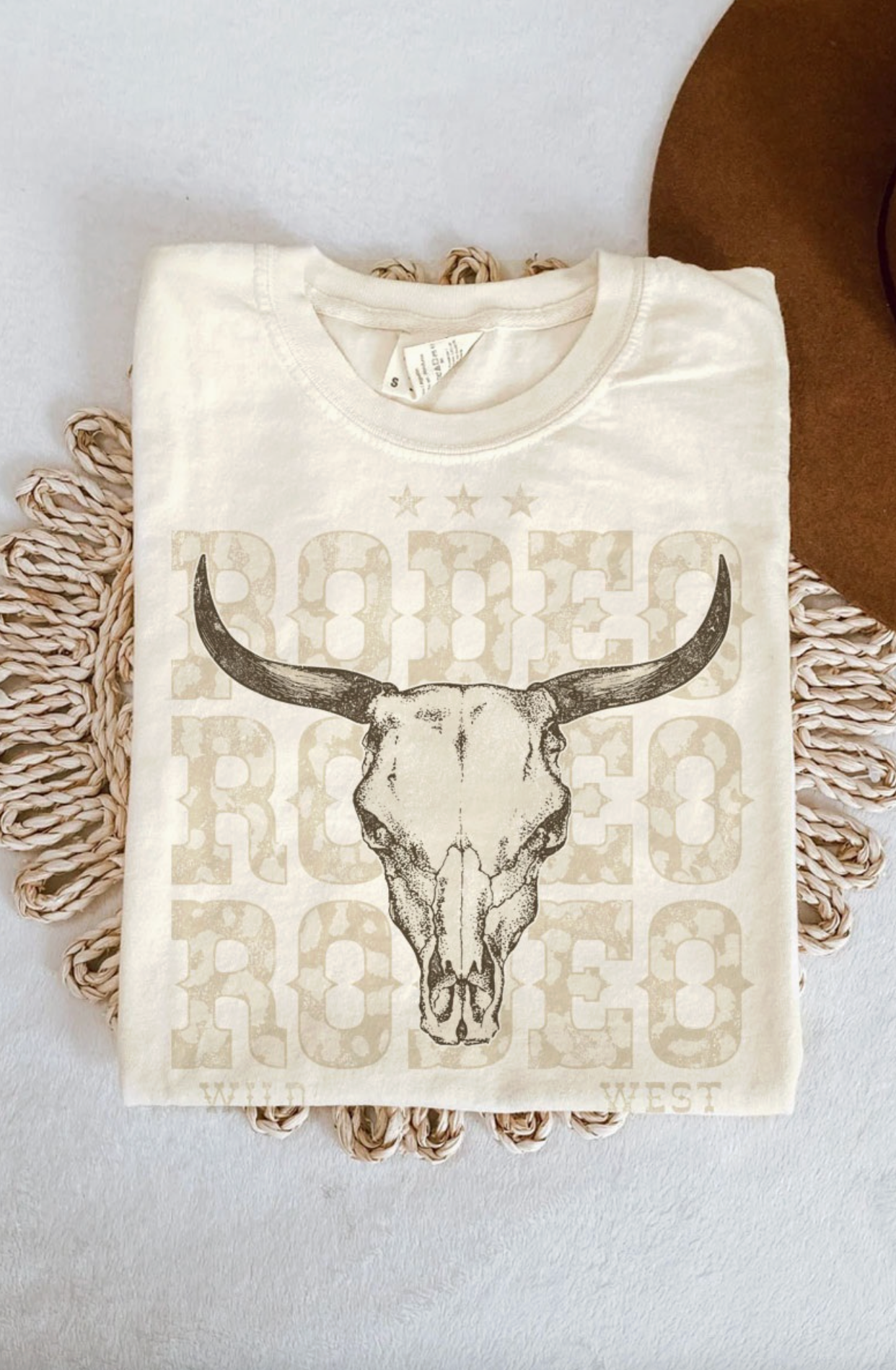 Rodeo Cow Skull Mineral Graphic Tee