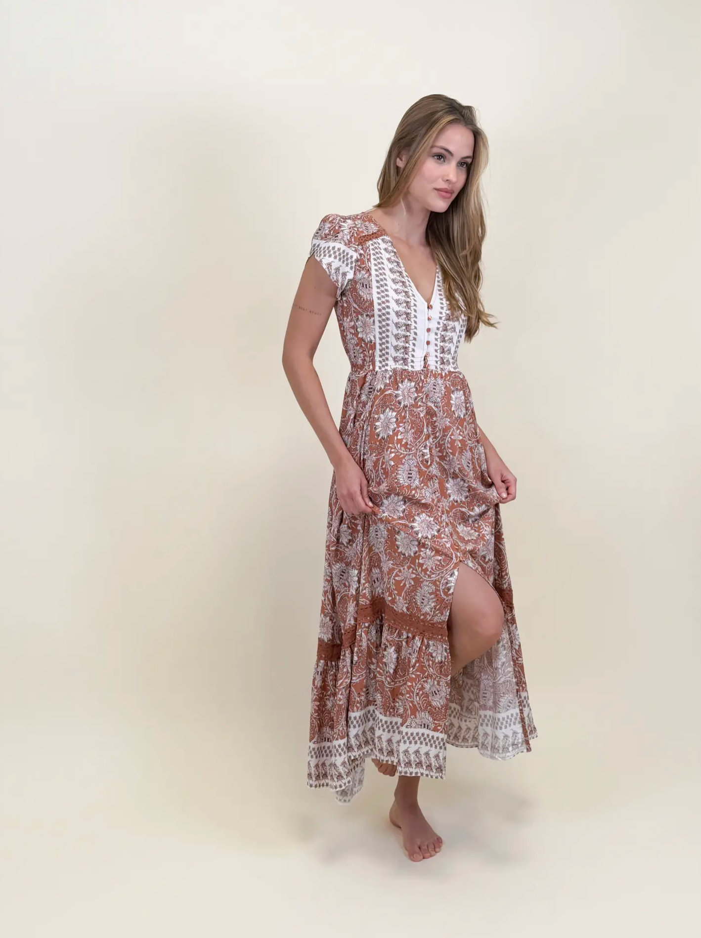 Carmen Maxi Dress (Indah Print)