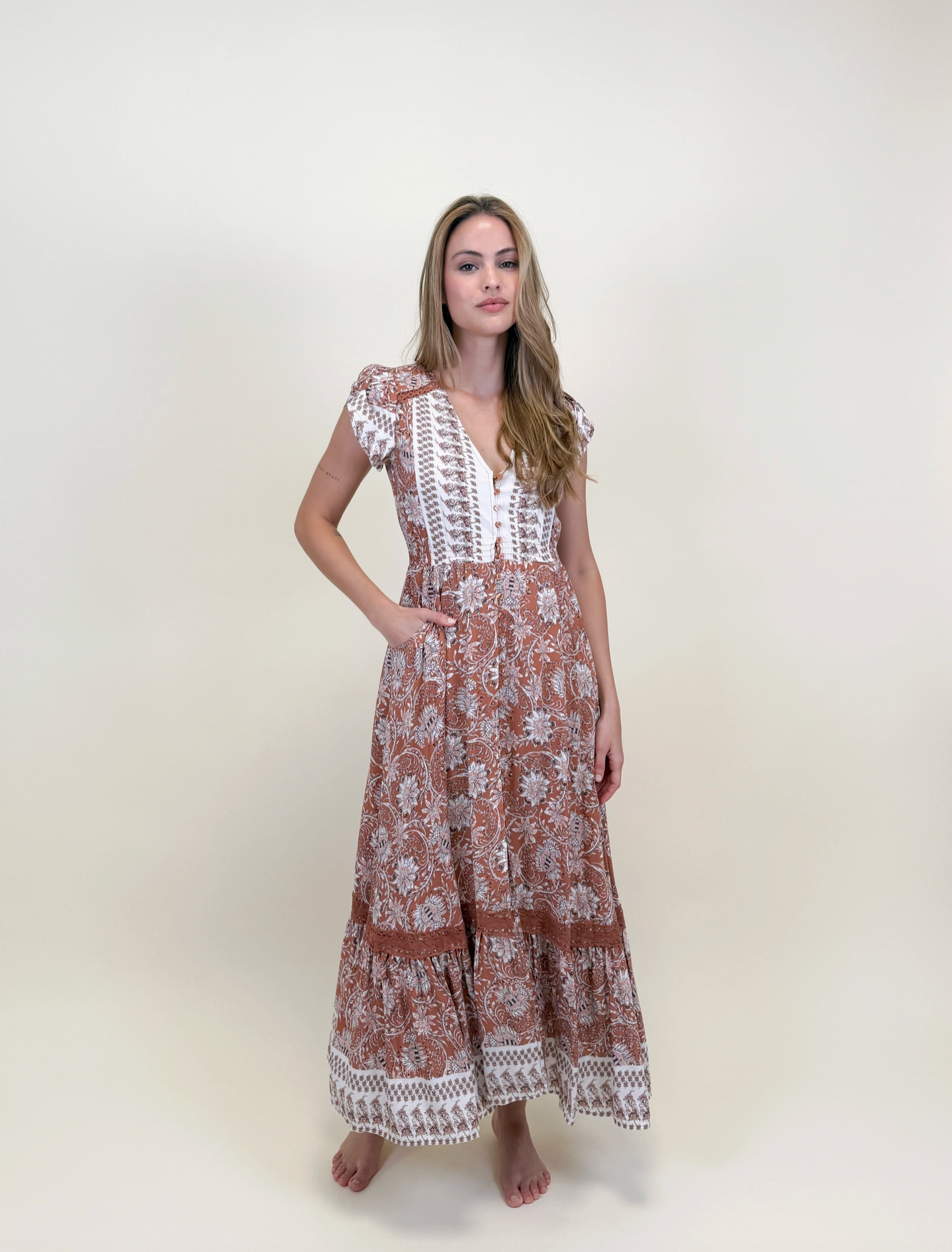 Carmen Maxi Dress (Indah Print)