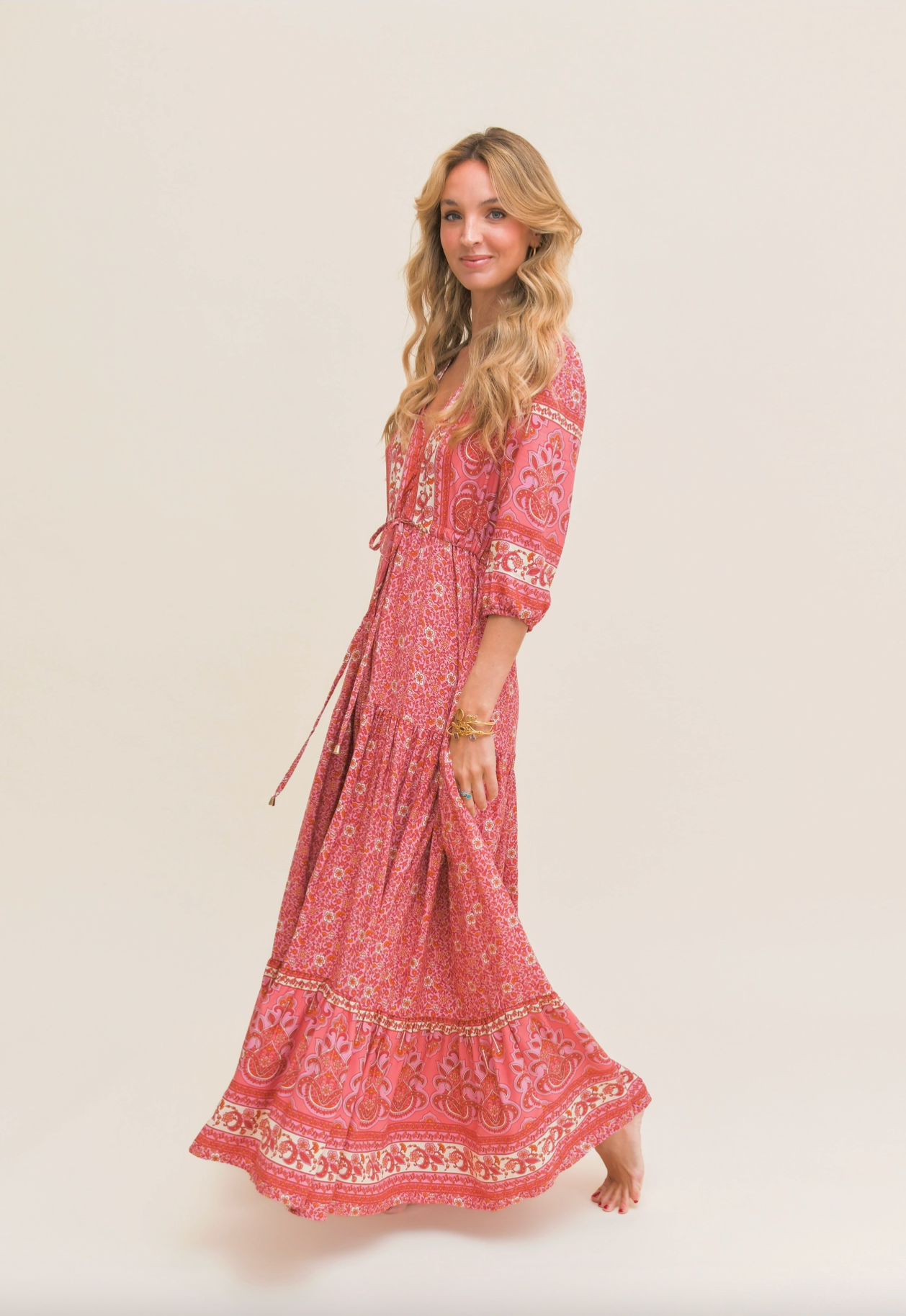 Tessa Maxi Dress ( Strawberries & Cream)