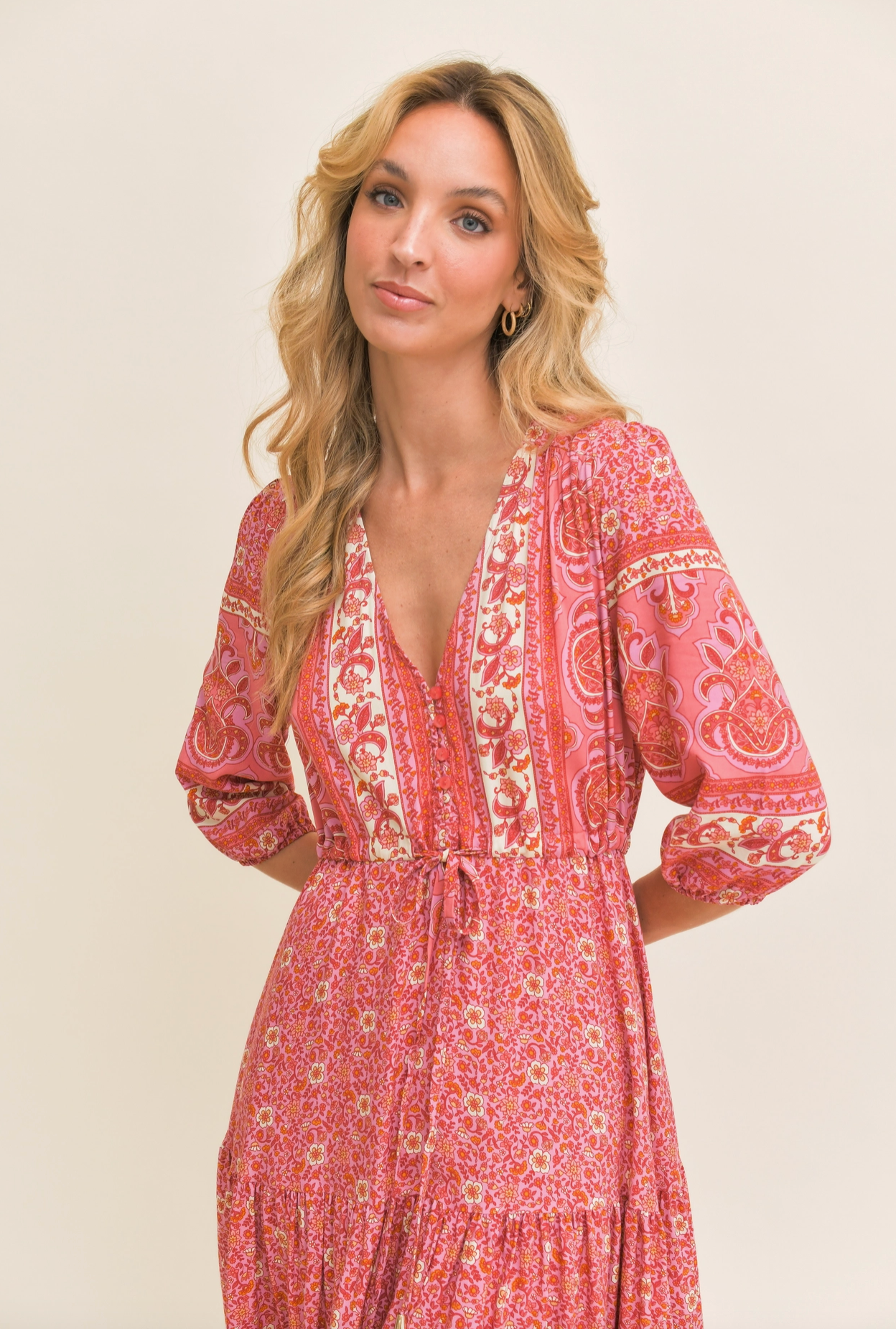 Tessa Maxi Dress ( Strawberries & Cream)